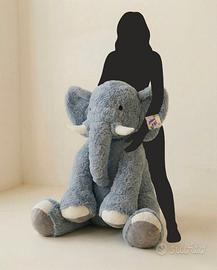 Elefante di peluche gigante grigio XXL