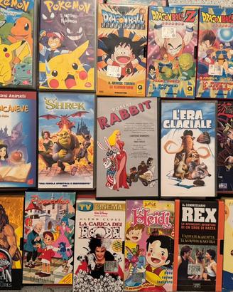 Lotto 57 VHS Miste Pokémon Disney Anime e Cartoni