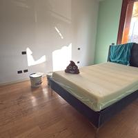 Letto 130x200 testiera imbottita in velluto,