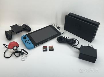 Nintendo Switch V1 + Dock  + 2 Giochi + Pokeball