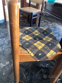 6 sedie in vecchio stile di buona conservazione