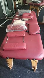 Lettino massaggi pieghevole3 sezioni con accessori