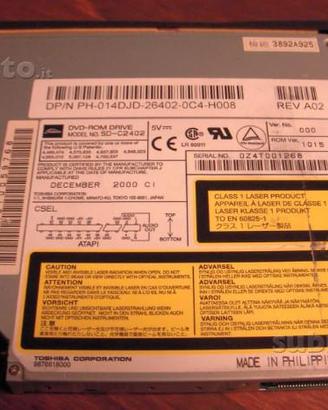 Lettore DVD ROM ATAPI per notebook