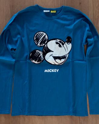 T-shirt Disney Mickey  manica lunga  11/12 anni 