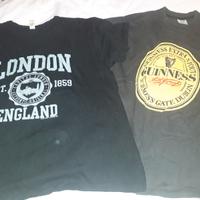 Set 2 magliette London + Guinness vestono taglia L