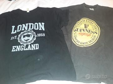 Set 2 magliette London + Guinness vestono taglia L