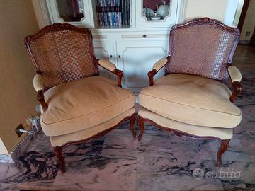 Coppia poltrone Roche Bobois- Stile Luigi XV