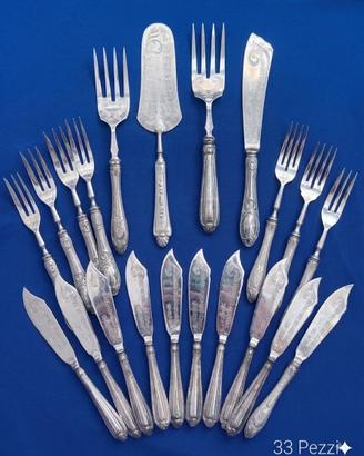 Servizio in Argento 800 - 33 Pezzi Totali