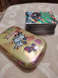 129 carte Pokemon lingue diverse e tin magneton