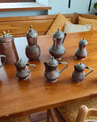 caffettiera in rame antica 