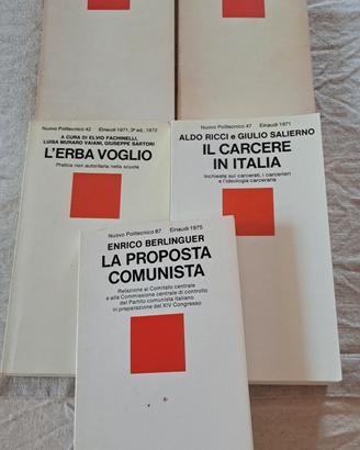 lotto 5 volumi Collana Nuovo politecnico Einaudi