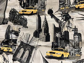 Scampolo tessuto trama “scorci di New York”