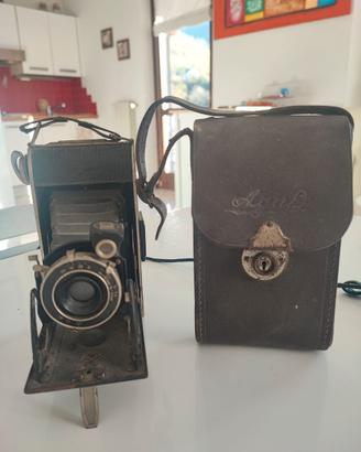 Fotocamera Billy Record Agfa con borsa in pelle
