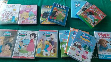 DVD misti PUFFI  PIMPA Peppa Pig Pippi Calzelunghe