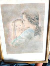 Quadro Maternità / Madre con Bambino