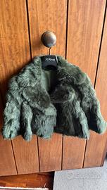 Giacca pelliccia verde