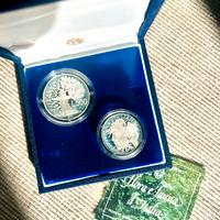 Dittico monete argento 1991 flora e fauna