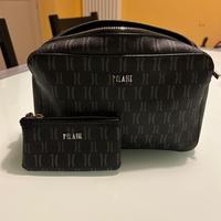 Borsa prima classe nera con portafoglio