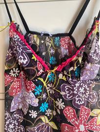 Top nero in chiffon