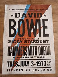 poster David Bowie musica anni 70 80 90 