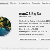 macbook pro retina 15 pollici, late 2013.