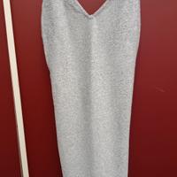 Top donna argentato buone condizioni 