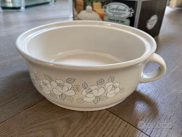 Casseruola dipinta a mano in ceramica stoneware