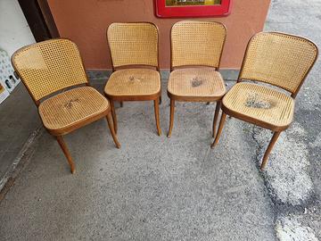 4 sedie Thonet - impagliatura da rifare