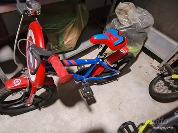bicicletta capitan america bambino gioco 4/6 anni