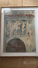 Quadro Cecchetti 1961 "Affresco" - Milano