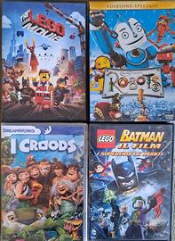4 Dvd per bambini tra cui LEGO MOVIE e BATMAN LEGO