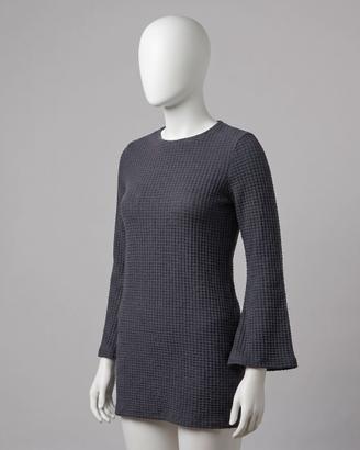 Vestitodonna grigio maniche a campana - Tg.  XS