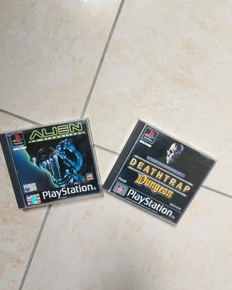 Lotto PS1 Alien La Clonazione + Deathtrap Dungeon 