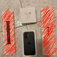 iphone 16 + airpods + accessori