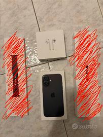 iphone 16 + airpods + accessori