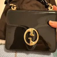 Borsa Gucci originale in pelle verniciata nera