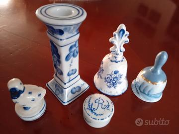 VECCHI OGGETTI CAMPANE SOPRAMMOBILI IN CERAMICA 