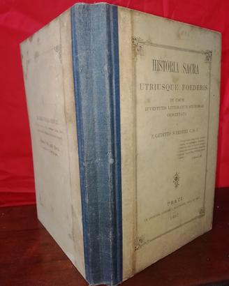 Libro antico del 1897. "Historia Sacra" 