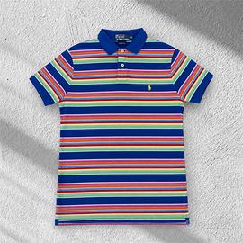 Polo Ralph Lauren Uomo M Righe Multicolore Blu