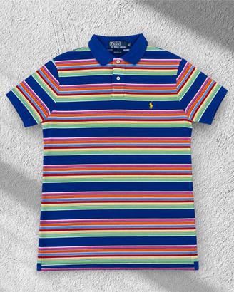 Polo Ralph Lauren Uomo M Righe Multicolore Blu