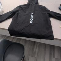 giubbotto primaverile nero con stampa taglia XL