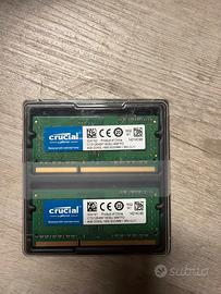Ram 4gb ddr3l 8gb ddr3 crucial nuove