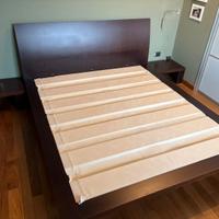 Letto matrimoniale AXIL in legno wenge’