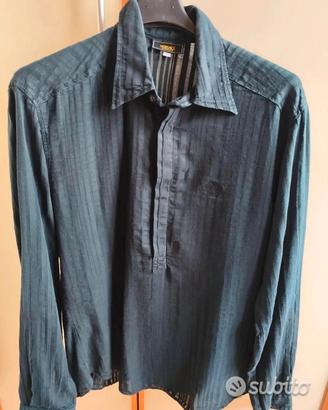 camicia Versace uomo in puro Lino 