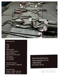 Marmitte auto d'epoca 