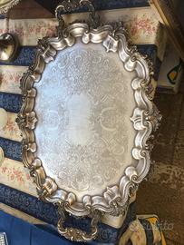 vassoio in rame argentato 