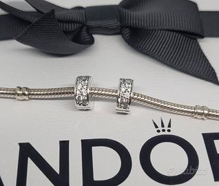 Coppia Clip Pandora Originali in Pavè 