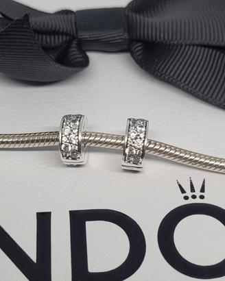 Coppia Clip Pandora Originali in Pavè 