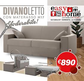 *PROMO DIVANO LETTO* SFODERABILE  FACILE APERTURA