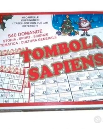 Tombola Sapiens -Nuovo Gioco da tavolo -Bingo Quiz